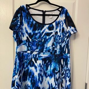 Marble printed dress